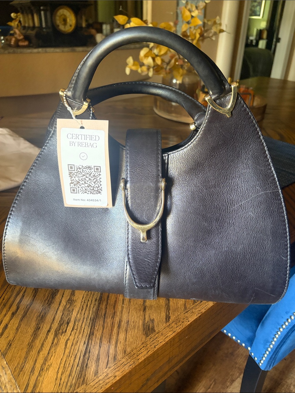 Gucci Black Leather Top-Handle Satchel with Gold Hardware